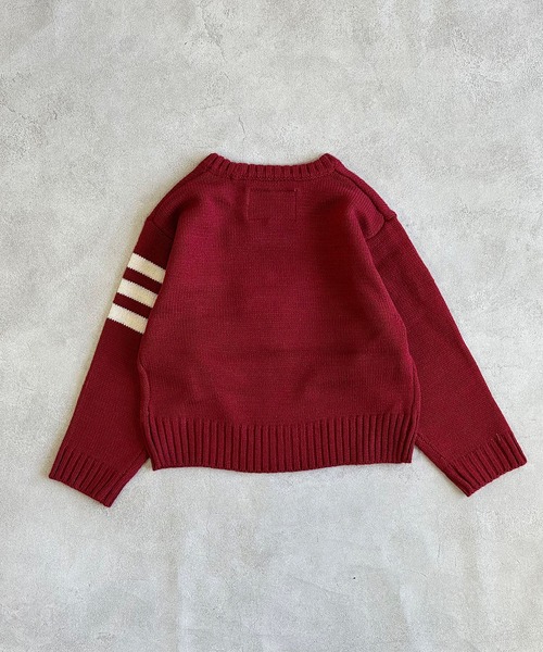 Life Support Products(ライフサポートプロダクツ)の「レタードニット(ニット/セーター・キッズ・オフホワイト/レッド/ブラウン/ベージュ/ネイビー・110/100/95/90/80/150/140/130/120)」の11枚目の写真