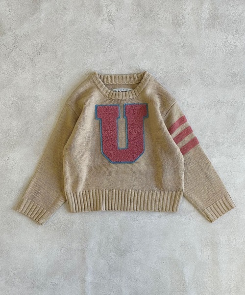 Life Support Products(ライフサポートプロダクツ)の「レタードニット(ニット/セーター・キッズ・オフホワイト/レッド/ブラウン/ベージュ/ネイビー・110/100/95/90/80/150/140/130/120)」の17枚目の写真