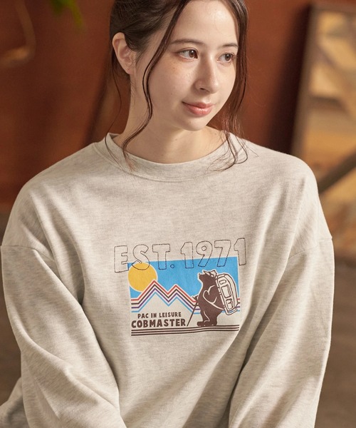 COBMASTER（コブマスター）の「COBMASTER/コブマスター　裏毛 刺繍/PT スウェット（EST1971）（スウェット・メンズ・オートミール/ブルー系その他/ブラック・MEDIUM/LARGE/X-LARGE）」の6枚目の写真