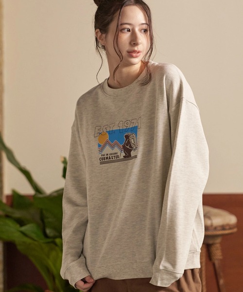 COBMASTER（コブマスター）の「COBMASTER/コブマスター　裏毛 刺繍/PT スウェット（EST1971）（スウェット・メンズ・オートミール/ブルー系その他/ブラック・MEDIUM/LARGE/X-LARGE）」の8枚目の写真