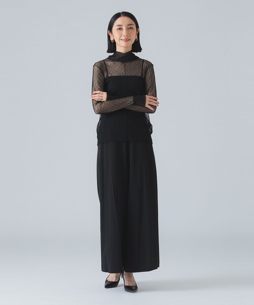 Room no.8（ルームエイト）の「ROOM NO.8 BLACK / ワイド フレアパンツ（その他パンツ・レディース・ブラック・1/2）」の2枚目の写真