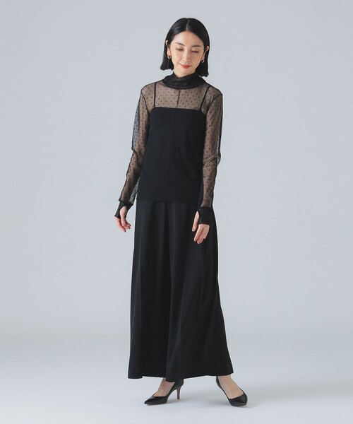 Room no.8（ルームエイト）の「ROOM NO.8 BLACK / ワイド フレアパンツ（その他パンツ・レディース・ブラック・1/2）」の3枚目の写真