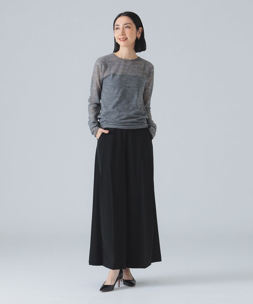 Room no.8（ルームエイト）の「ROOM NO.8 BLACK / ワイド フレアパンツ（その他パンツ・レディース・ブラック・1/2）」の4枚目の写真
