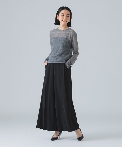 Room no.8（ルームエイト）の「ROOM NO.8 BLACK / ワイド フレアパンツ（その他パンツ・レディース・ブラック・1/2）」の5枚目の写真