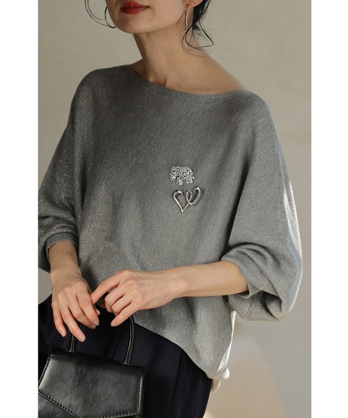 cawaii(カワイイ)の「上品に煌めくシャイニードルマンカットソートップス(Tシャツ/カットソー・レディース・ベージュ/グリーン/グレー・FREE)」の16枚目の写真