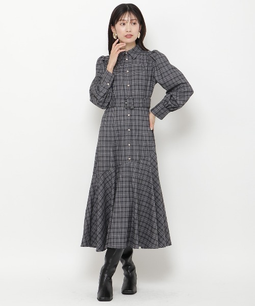 極美品 ADORE 23年 マナードボイルワンピース チェック シャツワンピース チェック柄ロングシャツワンピース 4カラー – セレクトショップ