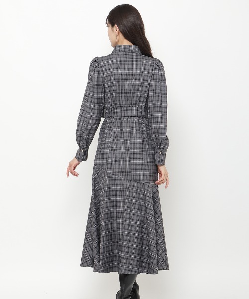 セール】チェックシャツ切替ワンピース（ワンピース）｜AND COUTURE