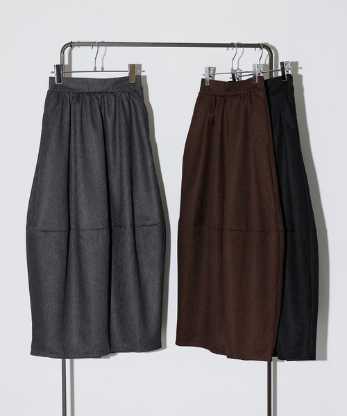MAISON BREEZE reveur（メゾンブリーズレヴール）の「【MAISON BREEZE reveur】ツイードコクーンスカート　DTK（スカート・レディース・ブラック/グレー/ブラウン・FREE）」の16枚目の写真