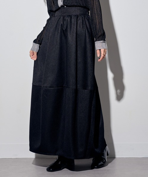 MAISON BREEZE reveur（メゾンブリーズレヴール）の「【MAISON BREEZE reveur】ツイードコクーンスカート　DTK（スカート・レディース・ブラック/グレー/ブラウン・FREE）」の8枚目の写真