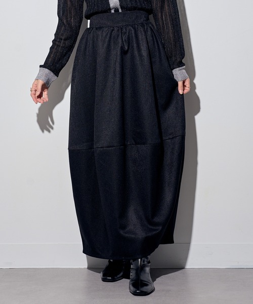 MAISON BREEZE reveur（メゾンブリーズレヴール）の「【MAISON BREEZE reveur】ツイードコクーンスカート　DTK（スカート・レディース・ブラック/グレー/ブラウン・FREE）」の9枚目の写真