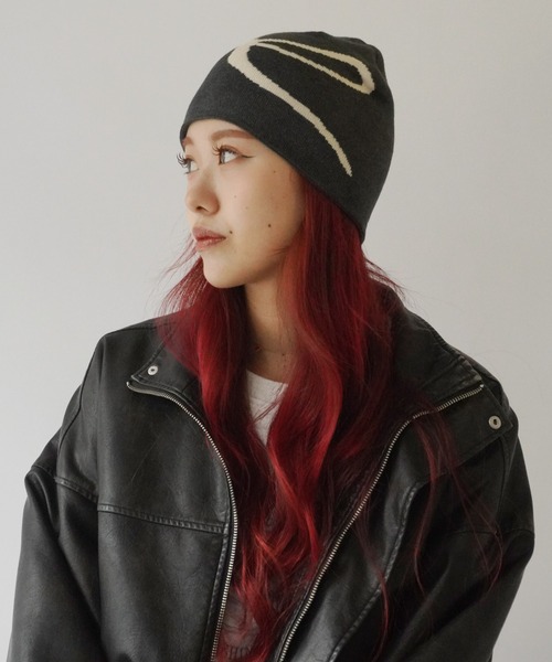 Port（ポート）の「【 antique andico / アンティーク アンディコ 】 グラフィック リボン ニット ビーニー #_（ニットキャップ/ビーニー・レディース・アイボリー/イエロー/ブラック/ライトグレー/チャコールグレー/ネイビー/レッド・FREE）」の18枚目の写真