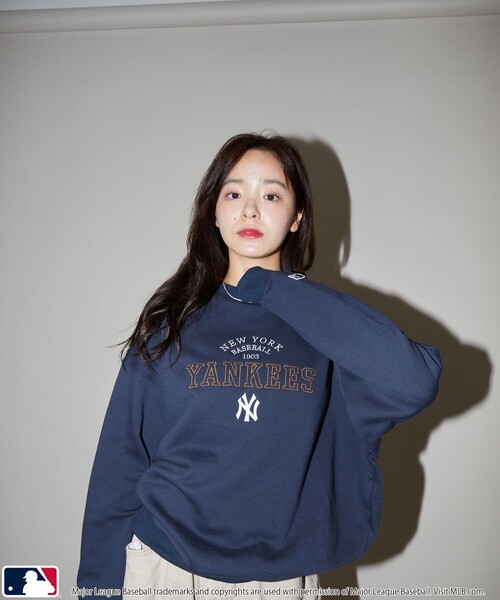 PUBLUX(パブリュクス)の「PUBLUX/パブリュクス MLB 刺繍 ロゴスウェット 限定展開(スウェット・レディース・グレー/チャコールグレー/ネイビー・フリ-)」の12枚目の写真