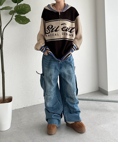 sedacle（セダクル）の「巾着ポケットカーゴデニム（デニムパンツ・メンズ・インディゴブルー/ブラック・LARGE/MEDIUM/SMALL）」の6枚目の写真