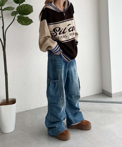 sedacle（セダクル）の「巾着ポケットカーゴデニム（デニムパンツ・メンズ・インディゴブルー/ブラック・LARGE/MEDIUM/SMALL）」の7枚目の写真