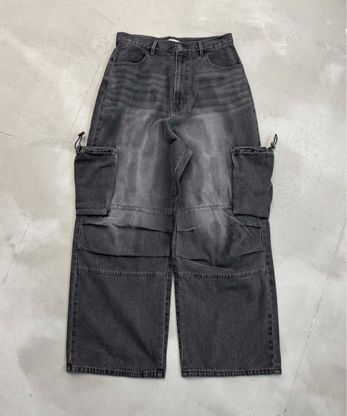 sedacle（セダクル）の「巾着ポケットカーゴデニム（デニムパンツ・メンズ・インディゴブルー/ブラック・LARGE/MEDIUM/SMALL）」の18枚目の写真