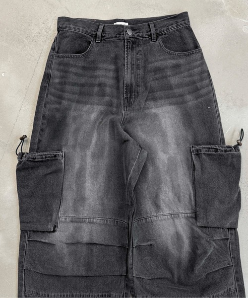 sedacle（セダクル）の「巾着ポケットカーゴデニム（デニムパンツ・メンズ・インディゴブルー/ブラック・LARGE/MEDIUM/SMALL）」の19枚目の写真
