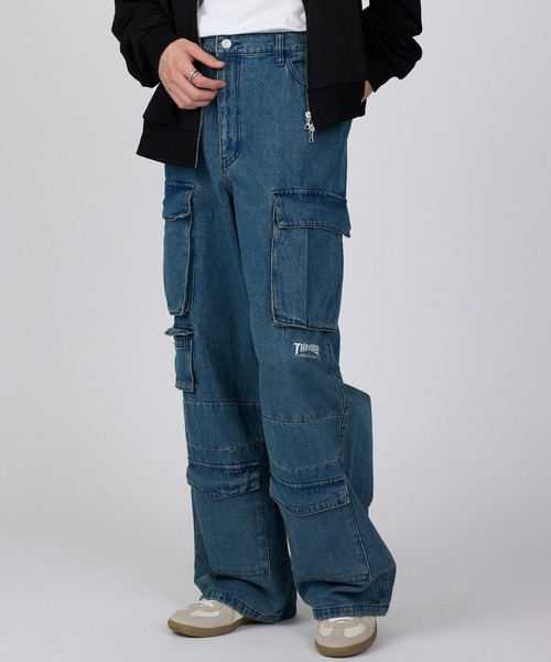【セール】【THRASHER】デニム 9ポケットカーゴパンツ(カーゴパンツ)|THRASHER(スラッシャー) 【セール】【THRASHER】デニム 9ポケットカーゴパンツ(カーゴパンツ)|THRASHER(スラッシャー)
