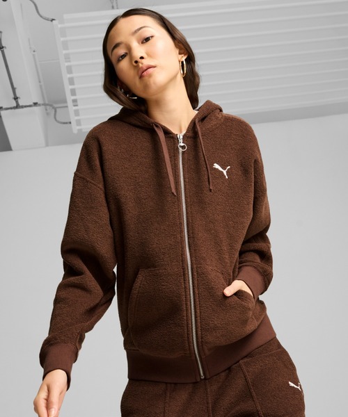 PUMA(プーマ)の「PUMA プーマ ウィメンズ ハー ウィンターライズ フルジップ フーディー(パーカー・レディース・ブラウン/グレー系その他/ブラック・MEDIUM/SMALL/X-LARGE/LARGE)」の3枚目の写真