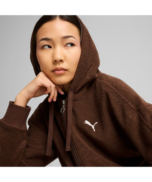 PUMA(プーマ)の「PUMA プーマ ウィメンズ ハー ウィンターライズ フルジップ フーディー(パーカー・レディース・ブラウン/グレー系その他/ブラック・MEDIUM/SMALL/X-LARGE/LARGE)」の12枚目の写真