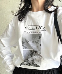 FLEURフォトプリントロングTシャツ