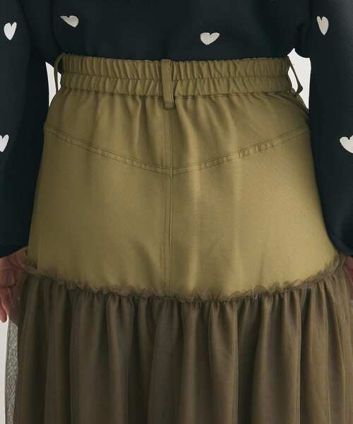 ELENCARE DUE(エレンカーレデュエ)の「・ELENCARE DUE ハイブリットティアードスカート(スカート・レディース・チャコールグレー/ブラック/カーキ・FREE)」の10枚目の写真