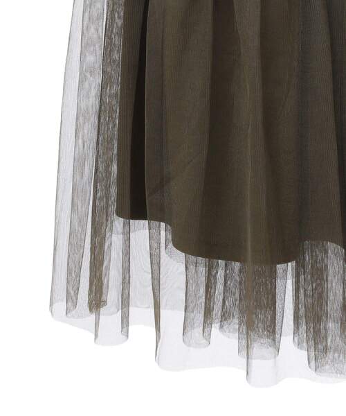 ELENCARE DUE(エレンカーレデュエ)の「・ELENCARE DUE ハイブリットティアードスカート(スカート・レディース・チャコールグレー/ブラック/カーキ・FREE)」の21枚目の写真