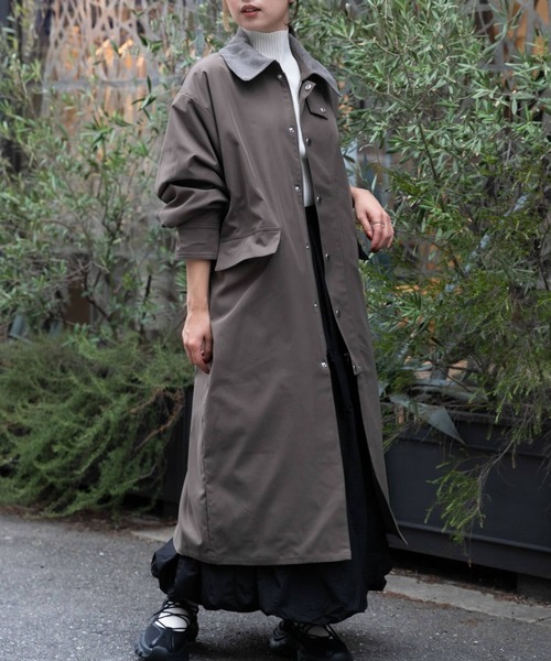SENSE OF PLACE by URBAN RESEARCH（センスオブプレイスバイアーバンリサーチ）の「ハンティングロングコート（その他アウター・レディース・モカ/ブラック・ONE）」の15枚目の写真