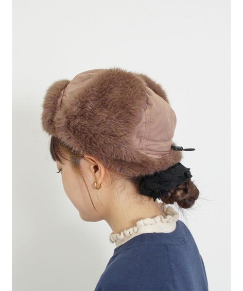 Samansa Mos2（サマンサ モスモス）の「フライトキャップ（ハット・レディース・モカ/オフホワイト・F）」の6枚目の写真