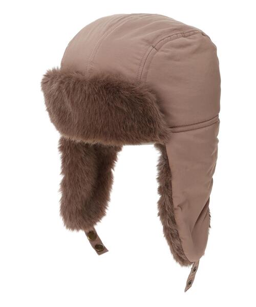 Samansa Mos2（サマンサ モスモス）の「フライトキャップ（ハット・レディース・モカ/オフホワイト・F）」の19枚目の写真