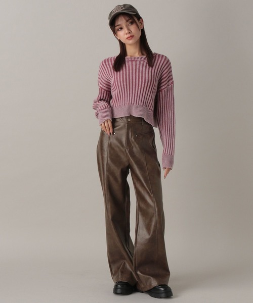 FOREVER 21（フォーエバー トゥエンティーワン）の「【2024FW】レザーフレアパンツ（その他パンツ・レディース・ブラック/ブラウン・SMALL/MEDIUM）」の14枚目の写真