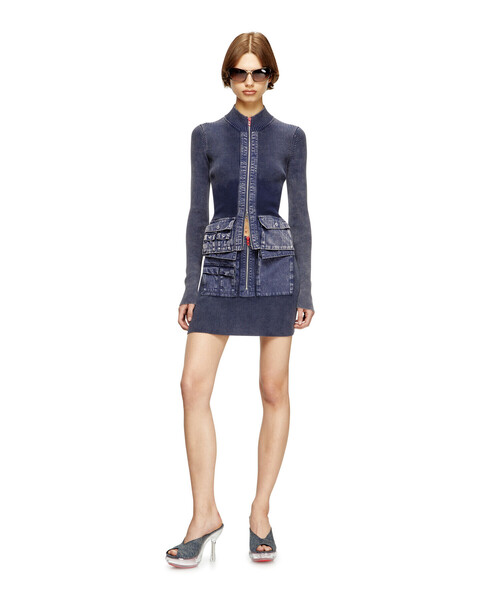 y2k 00s DIESEL M-MELISSA ダブルジップカーディガン Diesel M-Melissa Cardigan | Grey | FARFETCH