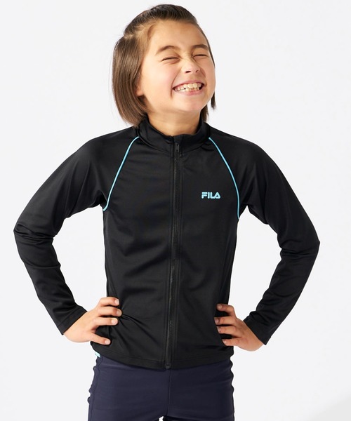 【セール】【男女兼用 / スクール対応】ロゴ長袖フルジップラッシュガード（ラッシュガード）｜FILA（フィラ）のファッション通販 - ZOZOTOWN