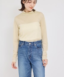 ROPE' | ラメジャージーハイネックカットソー(Tシャツ/カットソー)