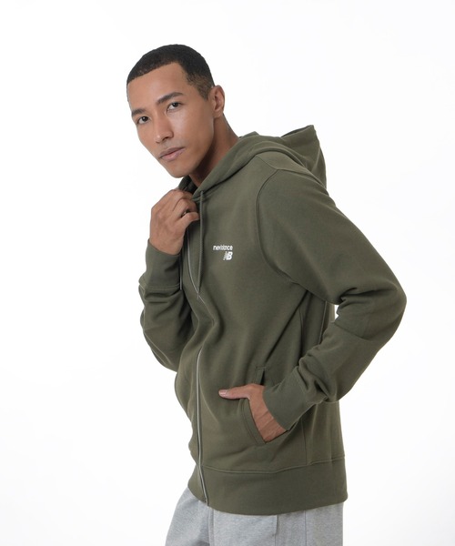 NEW BALANCE（ニューバランス）の「Core フリースフルジップジャケット（パーカー・メンズ・オリーブ/ネイビー・SMALL/LARGE/X-LARGE/MEDIUM）」の10枚目の写真
