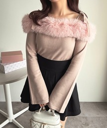 ファーオフショルニット【ZOZOTOWN限定アイテム】