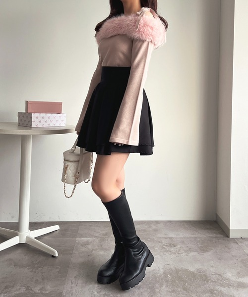 apres jour(アプレジュール)の「ファーオフショルニット【ZOZOTOWN限定アイテム】(ニット/セーター・レディース・ベビーピンク/ブラック/ホワイト・フリー/X-LARGE)」の12枚目の写真