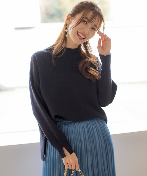 ANY SIS(エニィスィス)の「【洗える】ウキウキ ニット(ニット/セーター・レディース・ネイビー系/レッド系/ピンク系/ライトイエロー系/サックスブルー系/ベージュ系・4)」の4枚目の写真