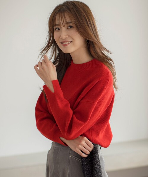 ANY SIS(エニィスィス)の「【洗える】ウキウキ ニット(ニット/セーター・レディース・ネイビー系/レッド系/ピンク系/ライトイエロー系/サックスブルー系/ベージュ系・4)」の11枚目の写真