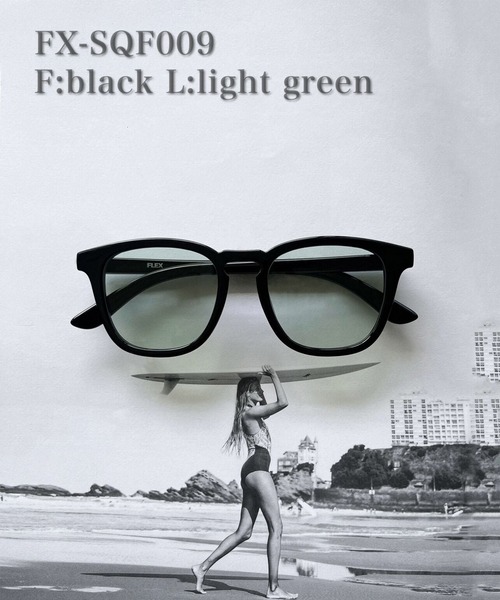 FLEX（フレックス）の「square frame sunglasses / スクエアフレーム サングラス（サングラス・レディース・グレー/オレンジ/グリーン・FREE）」の3枚目の写真
