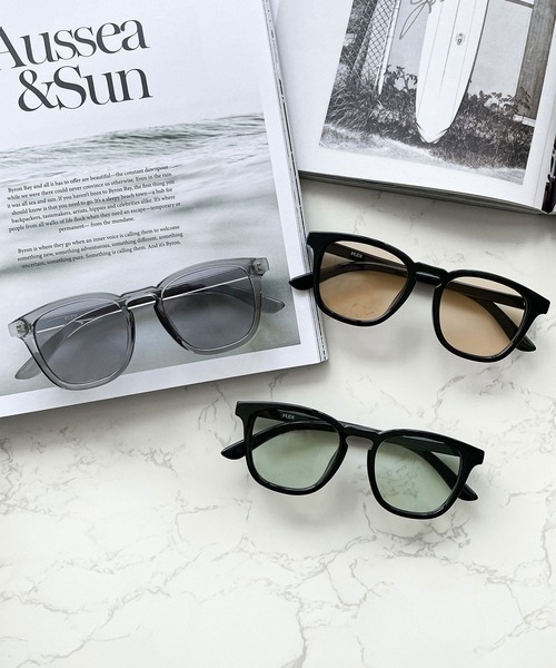 FLEX（フレックス）の「square frame sunglasses / スクエアフレーム サングラス（サングラス・レディース・グレー/オレンジ/グリーン・FREE）」の6枚目の写真