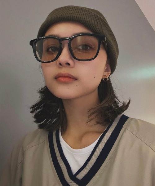 FLEX（フレックス）の「square frame sunglasses / スクエアフレーム サングラス（サングラス・レディース・グレー/オレンジ/グリーン・FREE）」の15枚目の写真