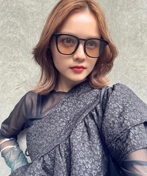 FLEX（フレックス）の「square frame sunglasses / スクエアフレーム サングラス（サングラス・レディース・グレー/オレンジ/グリーン・FREE）」の4枚目の写真