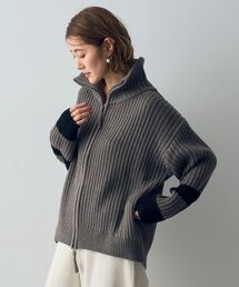Editt by YECCA VECCA | スタンドネックZIPニット(ニット/セーター)