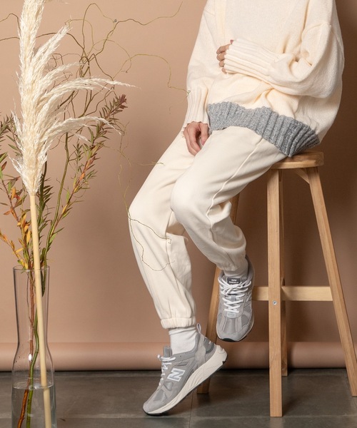 Bou Jeloud（ブージュルード）の「ｽｳｪｯﾄﾊﾟﾝﾂ（スウェットパンツ・レディース・ブラック/アイボリー/チャコールグレー・38）」の5枚目の写真