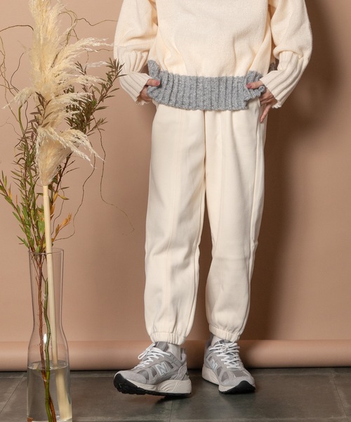 Bou Jeloud（ブージュルード）の「ｽｳｪｯﾄﾊﾟﾝﾂ（スウェットパンツ・レディース・ブラック/アイボリー/チャコールグレー・38）」の6枚目の写真