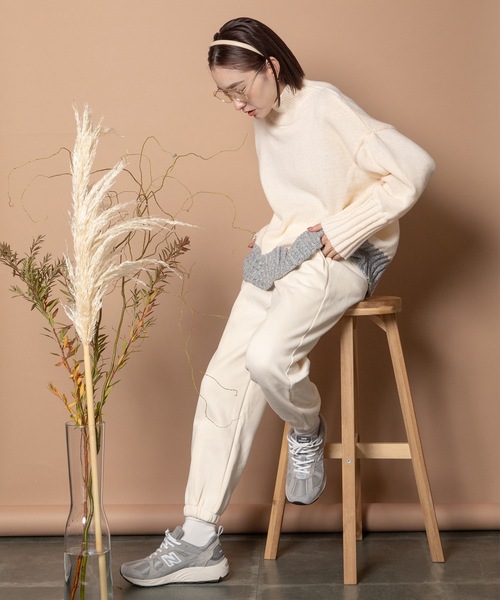 Bou Jeloud（ブージュルード）の「ｽｳｪｯﾄﾊﾟﾝﾂ（スウェットパンツ・レディース・ブラック/アイボリー/チャコールグレー・38）」の13枚目の写真