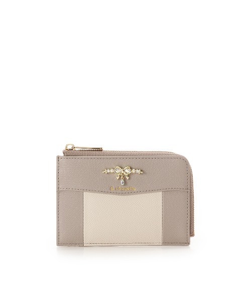 リボンスウィングビジュー付き フラグメントケース（コインケース）｜& chouette（アンドシュエット）