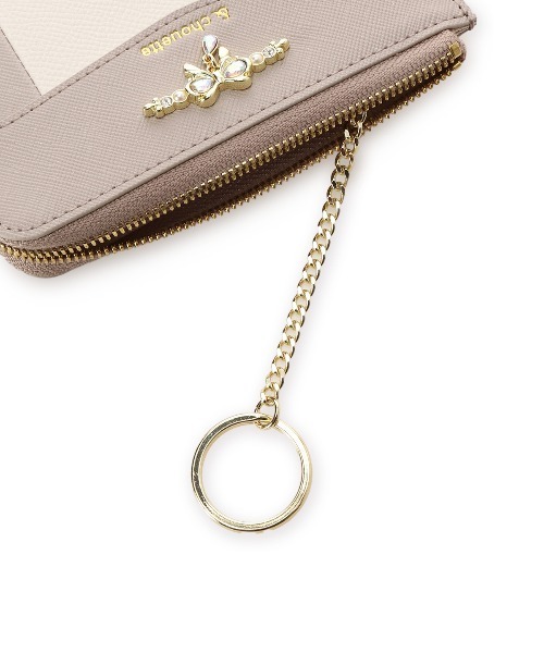 リボンスウィングビジュー付き フラグメントケース（コインケース）｜& chouette（アンドシュエット）