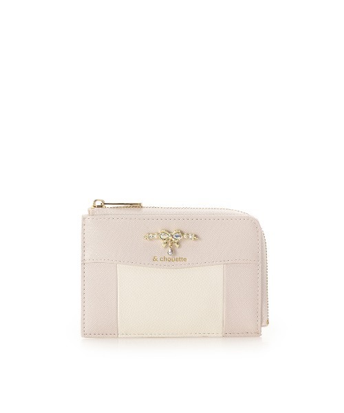 リボンスウィングビジュー付き フラグメントケース（コインケース）｜& chouette（アンドシュエット）