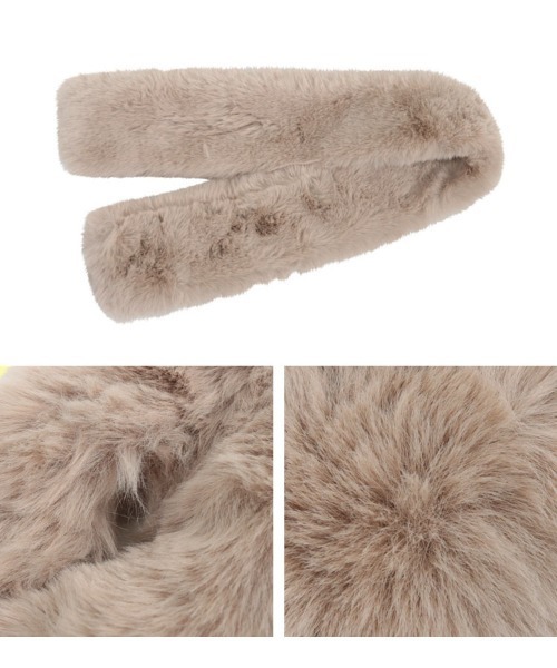 KOBE LETTUCE（コウベレタス）の「フェイクファーミニティペット（マフラー・レディース・ブルー/ベージュ/ライトグレー/チャコール/モカ/アイボリー・FREE）」の7枚目の写真